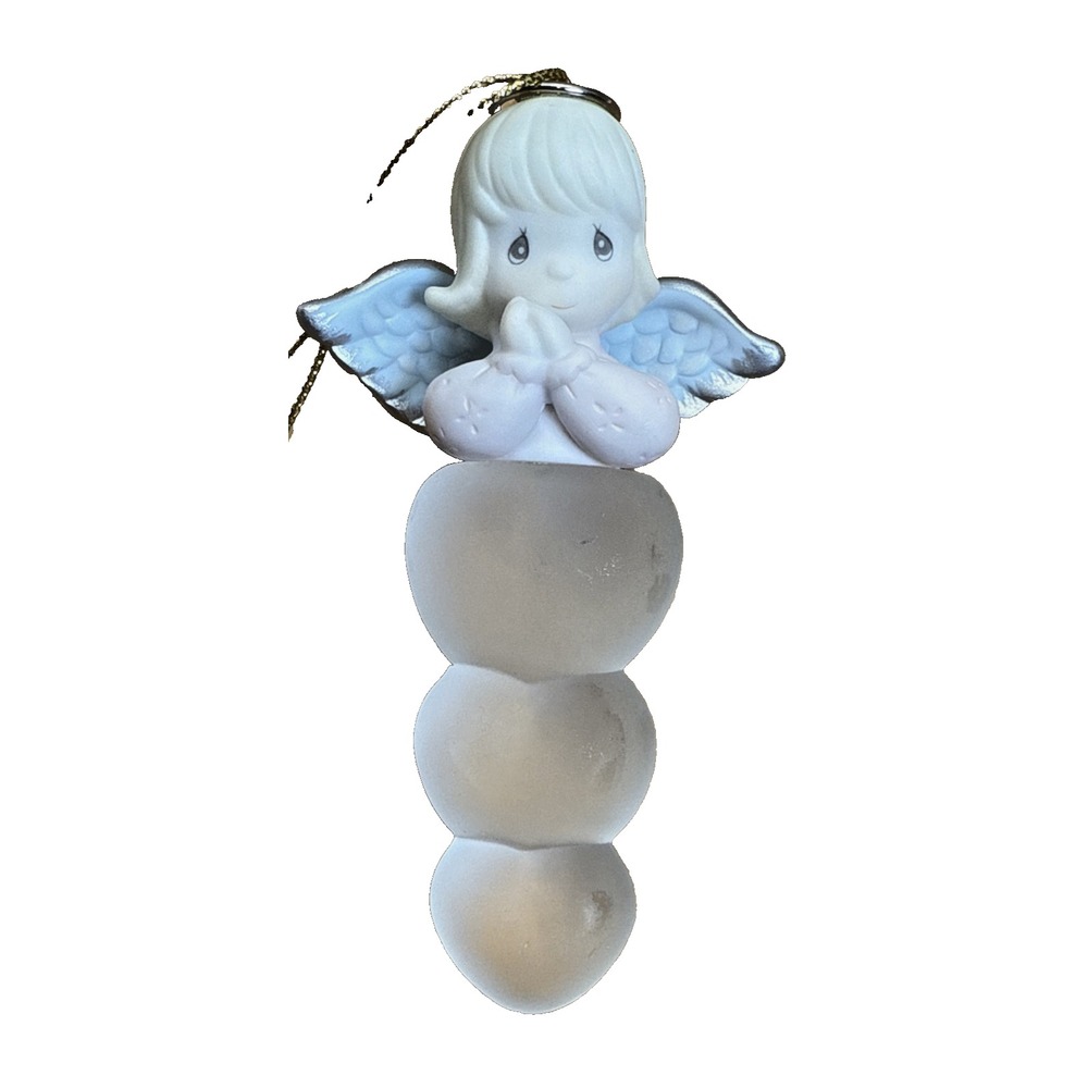 P16-Vtg Enesco Precious Moments Angel Icicle Christmas Tree Ornament Fig NIB